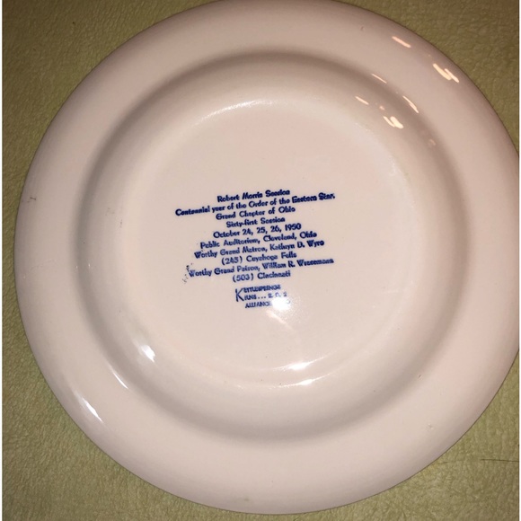 COPY - Vtg 1950 Masonic Plate Order of the Eastern Star Freemason Antique - Picture 4 of 4